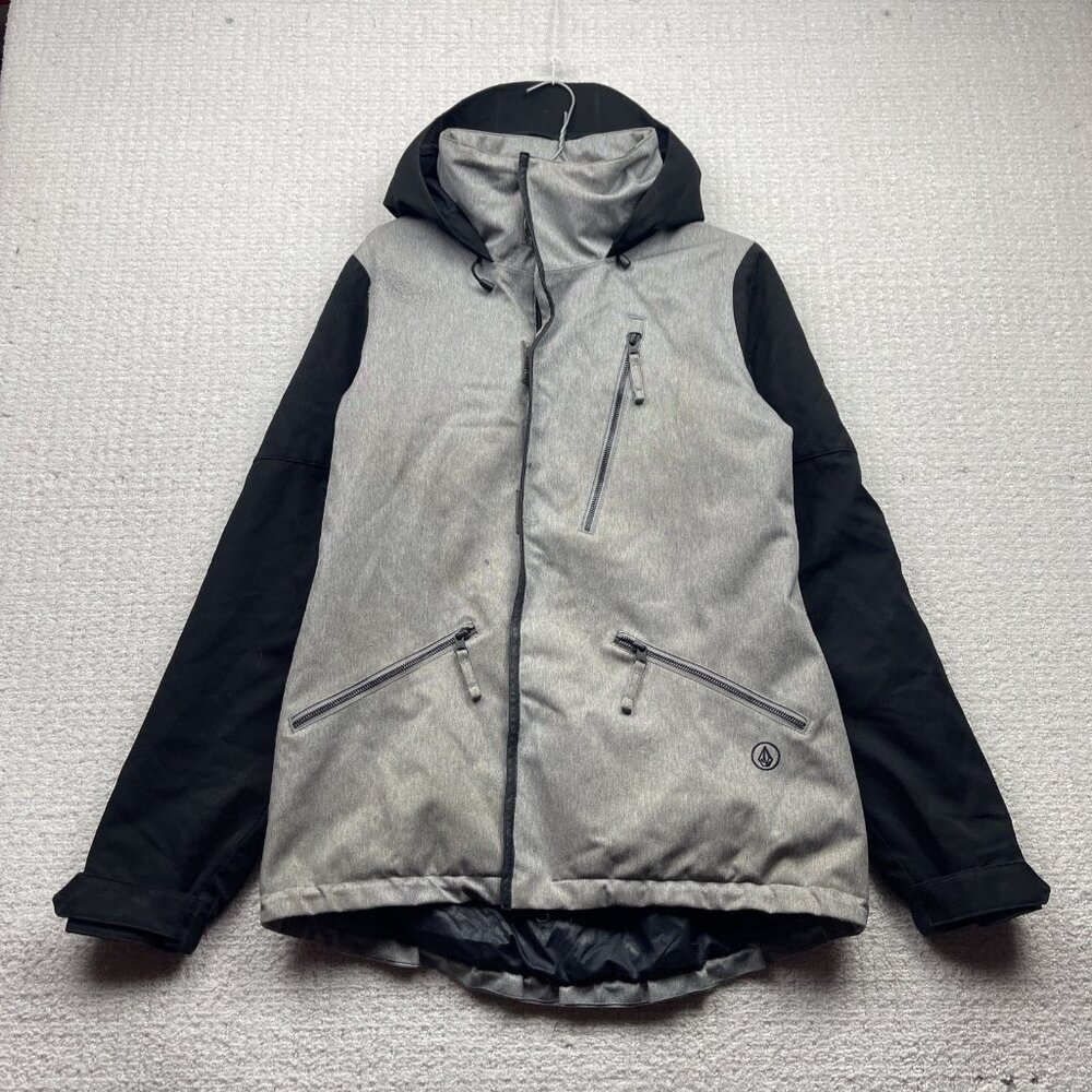 Volcom Hawken 10K Waterproof Breathable Fleece Wom Sz L Snowboard Jacket Read